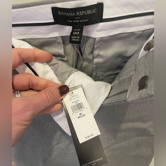 Banana Republic women’s petite 00 pants in light heathered gray - Picture 4 of 5